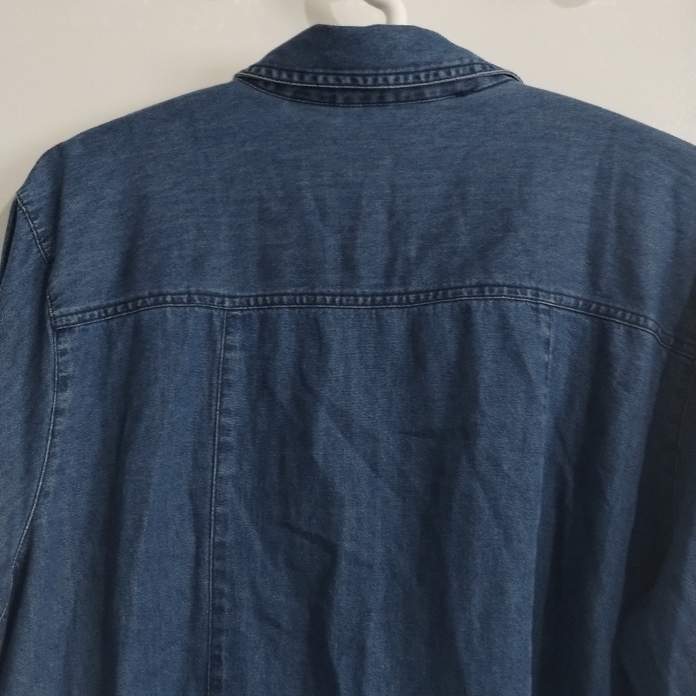 Women Jeans button down shirt - Picture 3 of 4